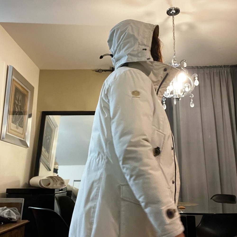 Women's Snow White Hooded Ski Jacket